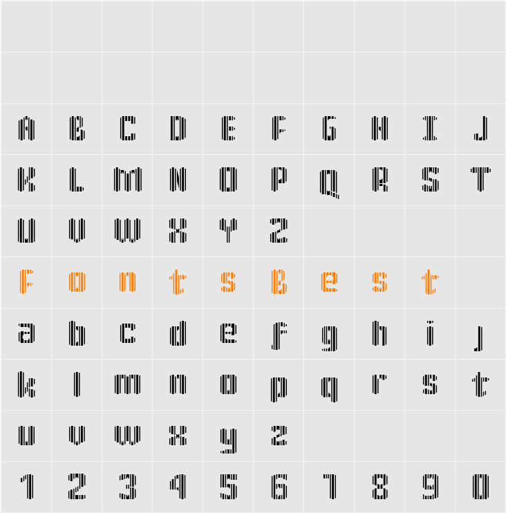 katrün30 Character Map