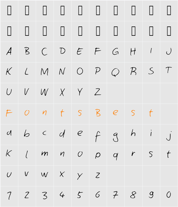 ComicJans Character Map