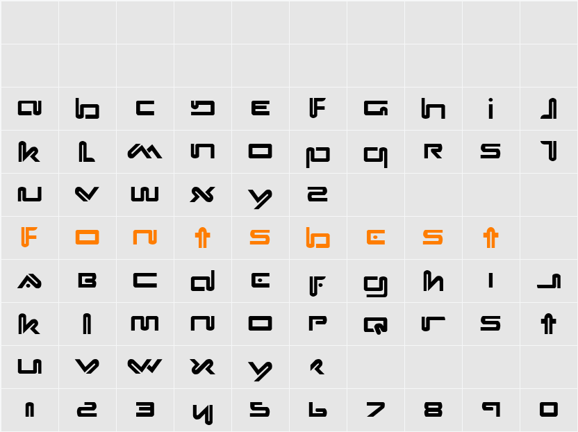 Xephyr Character Map