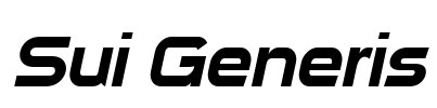 Sui Generis Font Image
