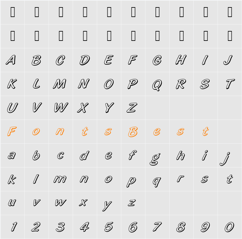 Highlight Becker Character Map