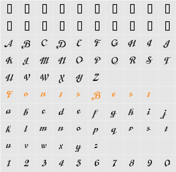 Obtuse Character Map