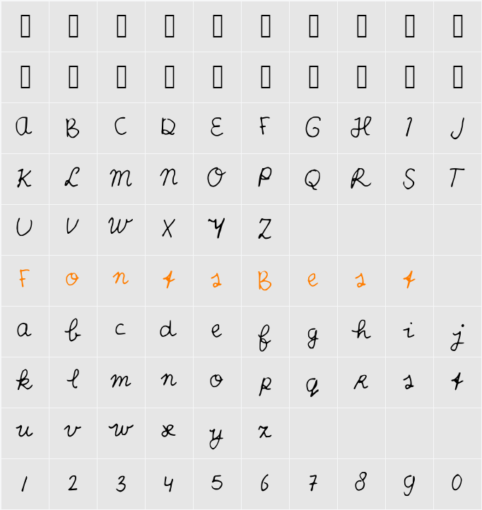 Scribble_Scrabble Character Map