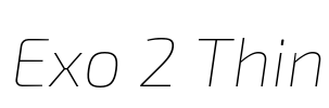 Exo 2 Thin Font Image