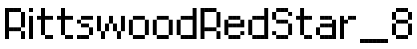 RittswoodRedStar_8 Font Image