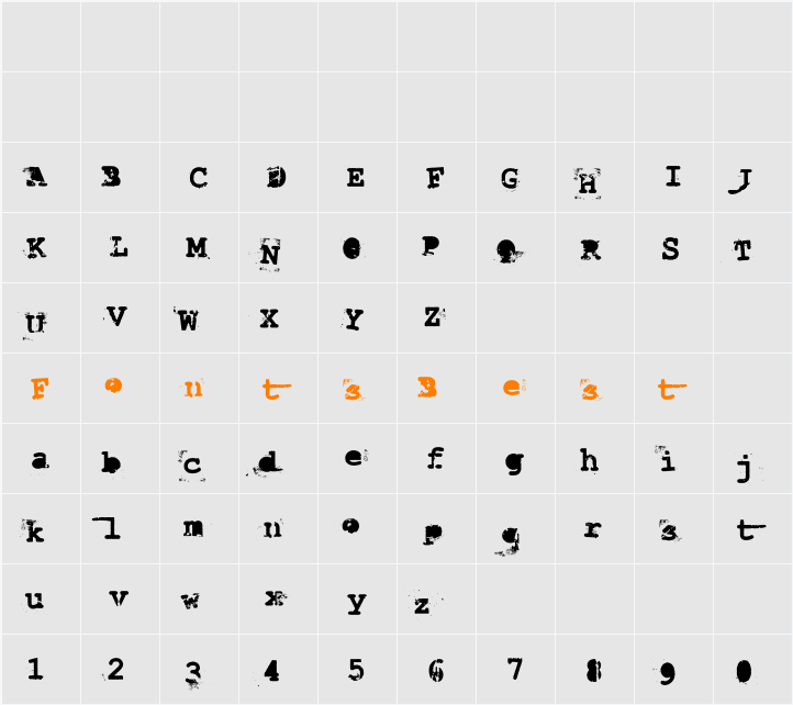 Last Draft Character Map