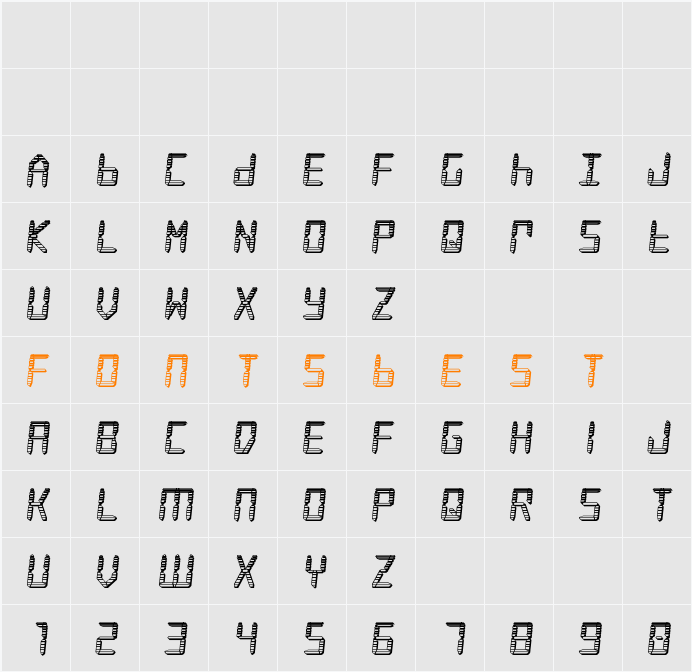 Frozen Crystal Chrome Character Map