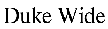 Duke Wide Font Image