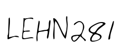 LEHN281 Font Image