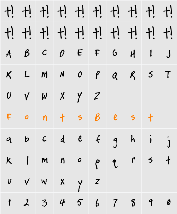 timtastic! Character Map