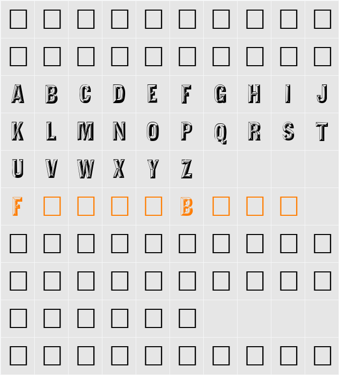 Tejaratchi Character Map
