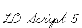 LD Script 5 Font Image
