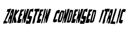 Zakenstein Condensed Italic