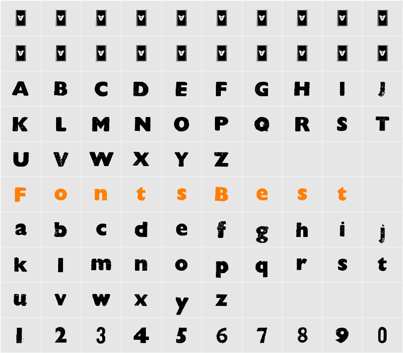 HOCUS FOCUS Character Map