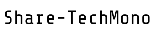 Share-TechMono Font Image