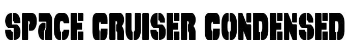 Space Cruiser Condensed Font Image