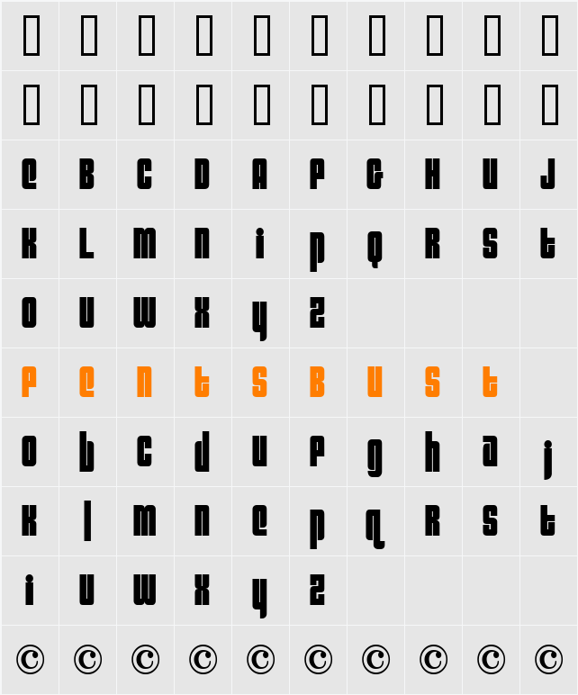 SooperCosmic Character Map