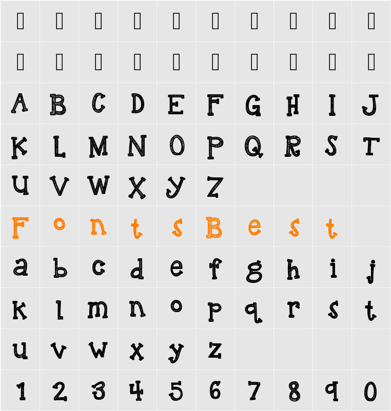 KBREINDEERGAMES Character Map