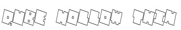 QUBE HOLLOW THIN Font Image