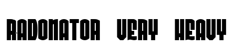Radonator Very Heavy Font Image