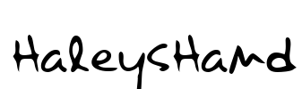 HaleysHand Font Image