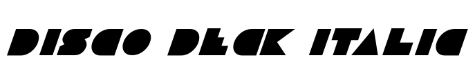 Disco Deck Italic Font Image