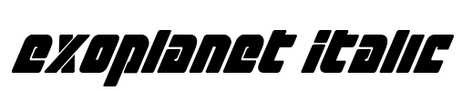 Exoplanet Italic Font Image