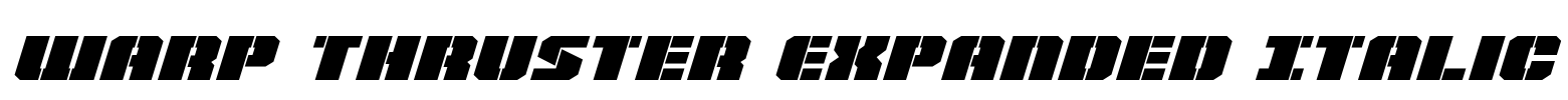 Warp Thruster Expanded Italic