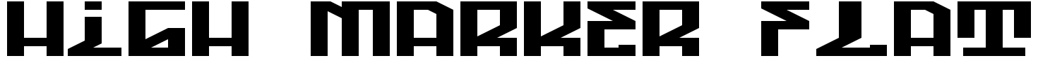 High Marker Flat Font Image