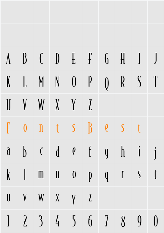BodegaSerif Character Map