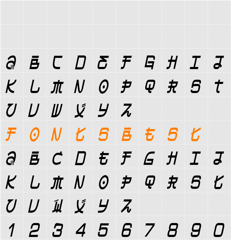 Shamlock Character Map