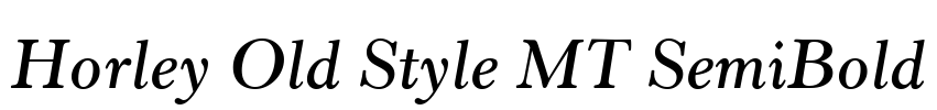 Horley Old Style MT SemiBold Font Image