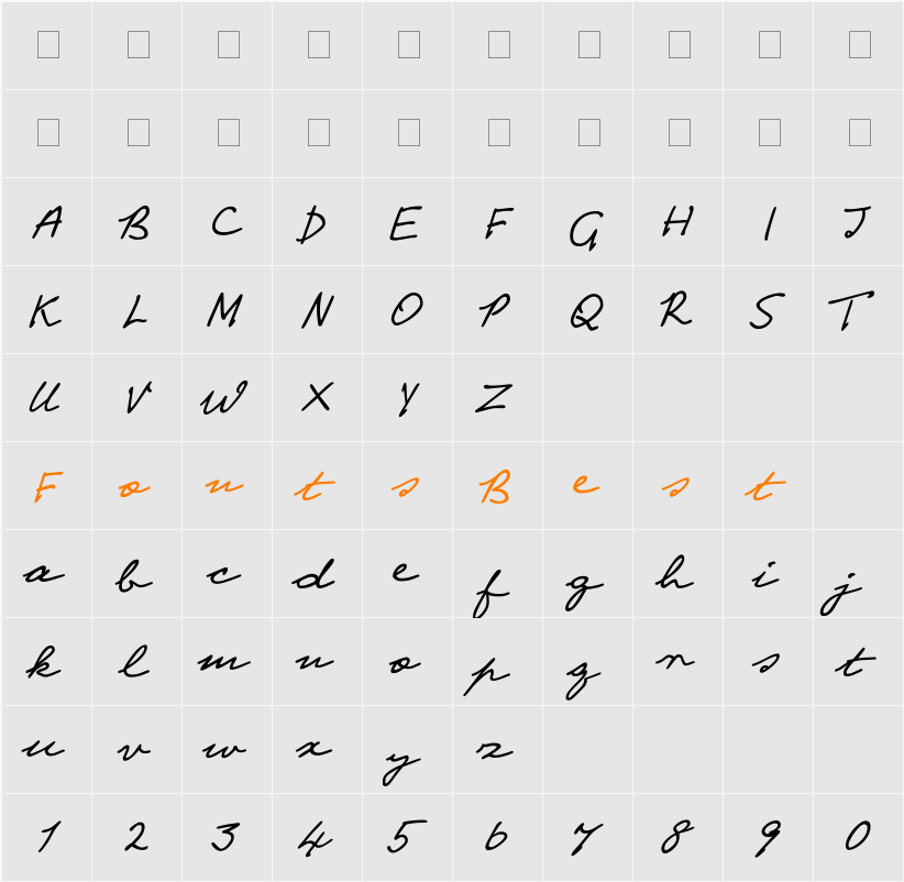 PT Script (Unreg.) Ventus Character Map