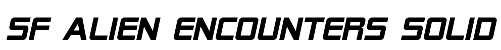 SF Alien Encounters Solid Font Image