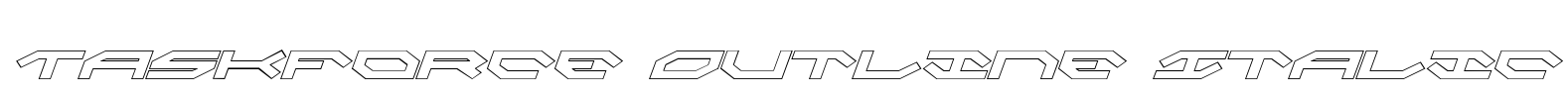 Taskforce Outline Italic Font Image