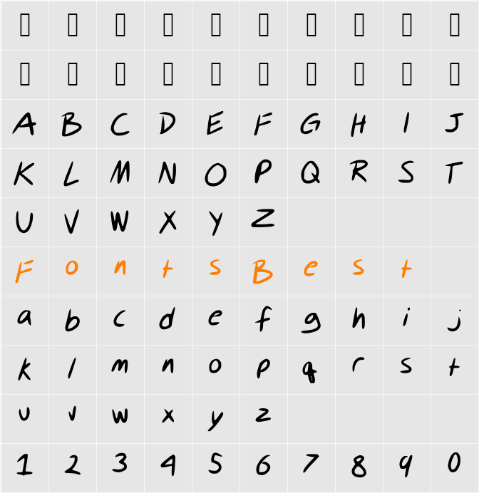 Keen_Incisions Character Map