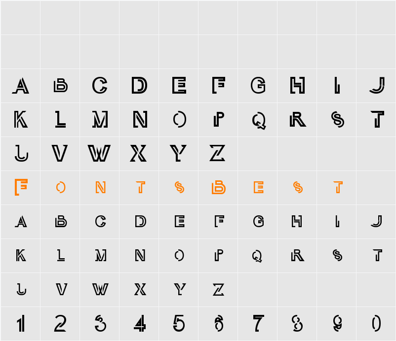 Oubli_CAP Character Map