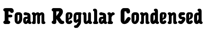 Foam Regular Condensed Font Image