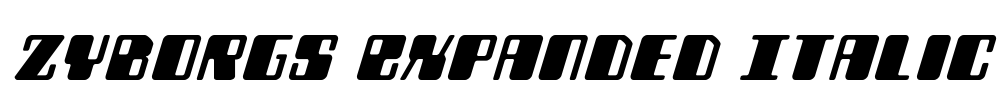 Zyborgs Expanded Italic Font Image