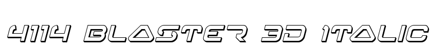 4114 Blaster 3D Italic Font Image