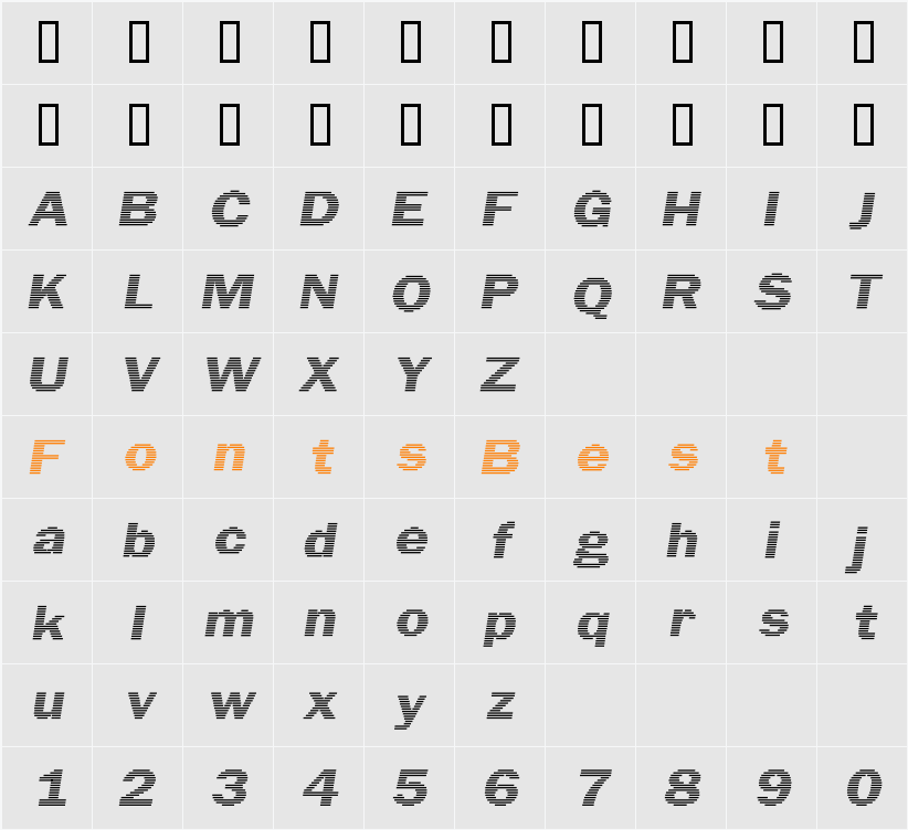Linear Beam Character Map