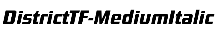 DistrictTF-MediumItalic Font Image