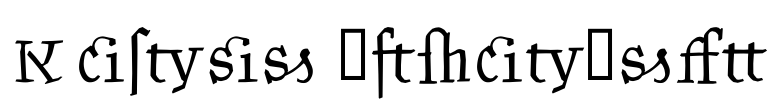 Kantor Ligatures Font Image