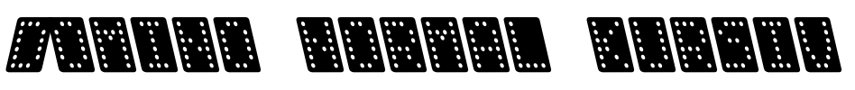 Domino normal kursiv Font Image