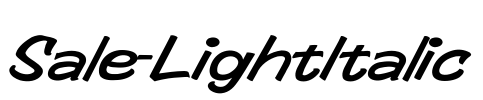 Sale-LightItalic Font Image