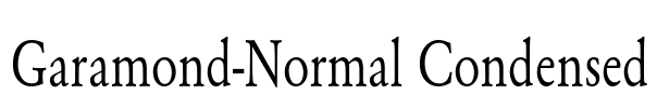 Garamond-Normal Condensed