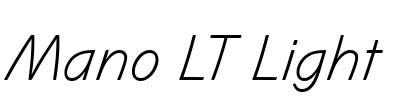 Mano LT Light Font Image