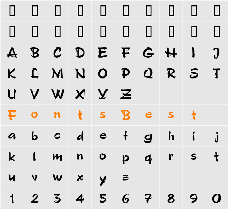 PoloSemiScript Character Map