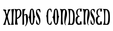 Xiphos Condensed Font Image