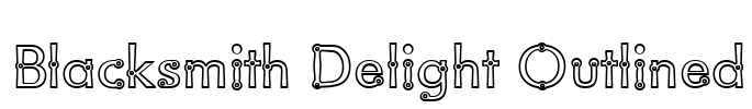 Blacksmith Delight Outlined Font Image